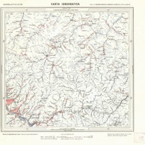 CARTA IDROGRAFICA DEL REGNO D'ITALIA - Foglio 97 - Bagni di Lucca