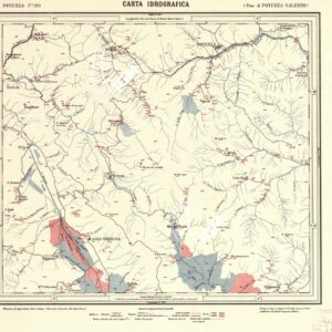 CARTA IDROGRAFICA DEL REGNO D'ITALIA - Foglio 199 - Potenza