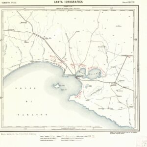 CARTA IDROGRAFICA DEL REGNO D'ITALIA - Foglio 202 - Taranto