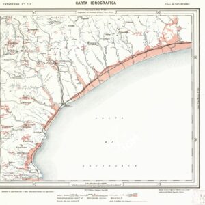 CARTA IDROGRAFICA DEL REGNO D'ITALIA - Foglio 242 - Catanzaro