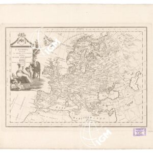 CALCOGRAFIA CAMERALE - L'EUROPA SECONDO LE ULTIME OSSERVAZIONI DIVISA NE' SUOI STATI PRINCIPALI - FOGLIO 1