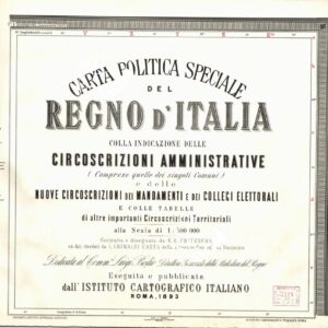 CARTA POLITICA SPECIALE DEL REGNO D'ITALIA - Titolo