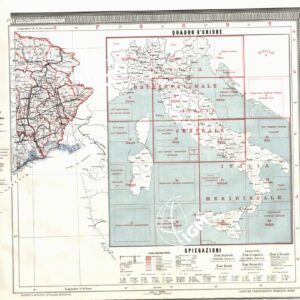 ATLANTE CARTA POLITICA SPECIALE DEL REGNO D'ITALIA - Foglio 3 QUADRO D'UNIONE