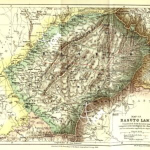 MAP OF BASUTO LAND.