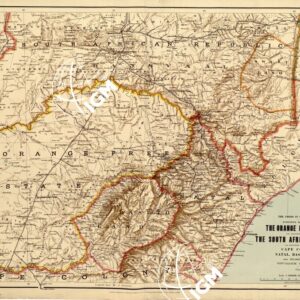 UNIONE SUD-AFRICA - STANFORD NEW MAP OF THE ORANGE FREE STATE, THE SOUTHERN PART OF THE SOUTH AFRICAN REPUBLIC
