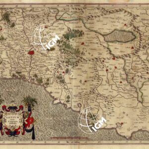 CARTA D'ITALIA DELL'ATLANTE DEL MERCATORE. CAMPAGNA DI ROMA OLIM DICTA LATIUM - Tavola 322 e Retro Carta