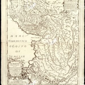 ALBANIA PROPRIO OVVERO SUPERIORE DETTA ANCHE MACEDONIA OCCIDENTALE DESCRITTA DA GIACOMO CANTELLI DA VIGNOLA (CALCOGRAFIA CAMERALE)