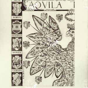 AQUILA TIROLIS - OPUS D. MATTHIE BURGKLEHNER IN THIERBURG ET VOLLANDESEGG J. V. D. OENIPOTENTI MDCXX ANDRE SPENGLER FECIT ET EX. III BLATT N. 1