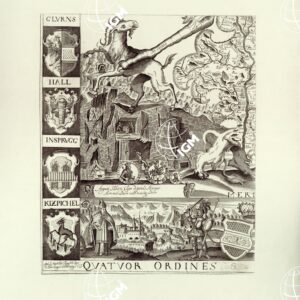 AQUILA TIROLIS - OPUS D. MATTHIE BURGKLEHNER IN THIERBURG ET VOLLANDESEGG J. V. D. OENIPOTENTI MDCXX ANDRE SPENGLER FECIT ET EX. III BLATT N. 3