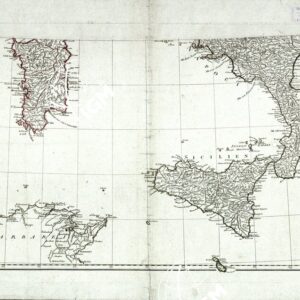 KARTE VON ITALIEN VERFASST VON HERRN D'ANVILLE NEU HERANS GEGEBEN VON HERRN F.A. SCHRCEMBL 1788 (CARTA D'ITALIA COMPILATA DAL SIG. D'ANVILLE, NUOVAMENTE EDITA DAL SIG. F.A. SCHRAEMBL, 1788). (Foglio sud).