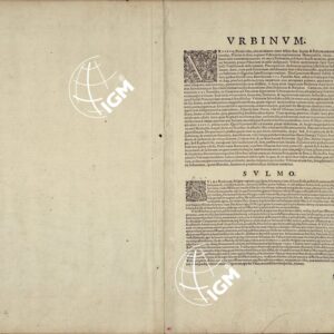 PIANTE DI CITTA': URBINO ET SULMO OVIDI PATRIA (Retro)