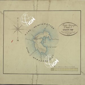 MAPPA TOPOGRAFICA DELL'ISOLA DI GIANNUTRI.