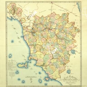 CARTA GEOMETRICA DEL GRANDUCATO DI TOSCANA DI GASPERO MANETTI