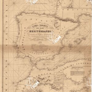 CARTA RIDOTTA DEL MARE MEDITERRANEO AL RAPPORTO DI 1:2.800.000. Foglio 1