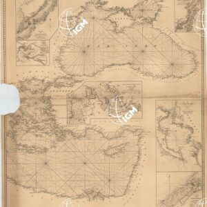 CARTA RIDOTTA DEL MARE MEDITERRANEO AL RAPPORTO DI 1:2.800.000. Foglio 3