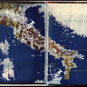 RIPRODUZIONE IN FAC-SIMILE DI UNA CARTA D'ITALIA DEL TOLOMEO.