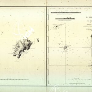 CARTA DA BERLENGA FAROLHOES E ENSEDA DE PENICHE, NA COSTA DE PORTUGAL