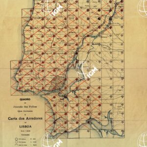 CARTA DOS ARREDORES DE LISBOA - Quadro de Juncçao das Folhas