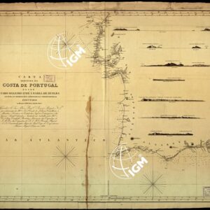 CARTA REDUZIDA DA COSTA DE PORTUGAL DESDE CABO SILLEIRO ATHE' A' BARRA DE HUELBA.