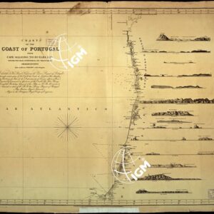 CARTA REDUZIDA DA COSTA DE PORTUGAL DESDE CABO SILLEIRO ATHE' A' BARRA DE HUELBA.