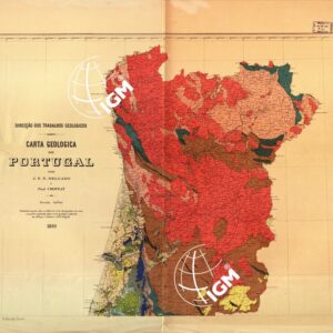 CARTA GEOLOGICA DE PORTUGAL POR J.F.N. DELGADO E PAUL CHOFFAT FOLHA DO NORTE.