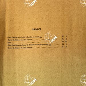 CARTA E CORTES GEOLOGICOS Indice
