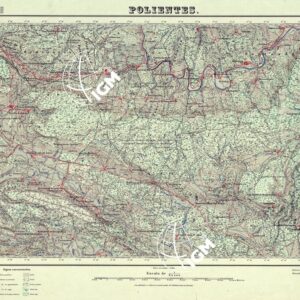 MAPA TOPOGRAFICO DE ESPANA - Polientes - Foglio 134