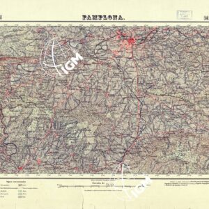 MAPA TOPOGRAFICO DE ESPANA - Pamplona - Foglio 141