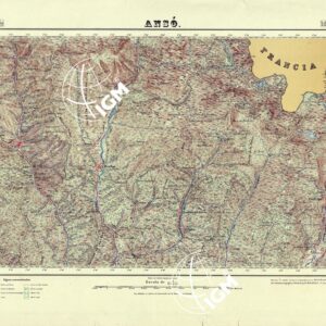 MAPA TOPOGRAFICO DE ESPANA - Anso - Foglio 144