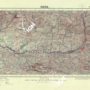 MAPA TOPOGRAFICO DE ESPANA - Jaca - Foglio 176