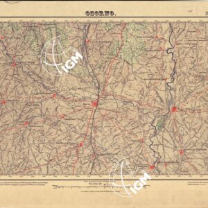 MAPA TOPOGRAFICO DE ESPANA - Osorno - Foglio 198