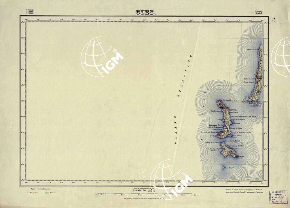MAPA TOPOGRAFICO DE ESPANA - Cies - Foglio 222