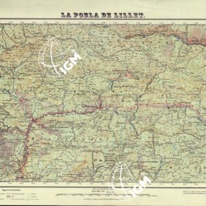 MAPA TOPOGRAFICO DE ESPANA - La Pobla de Lillet - Foglio 255