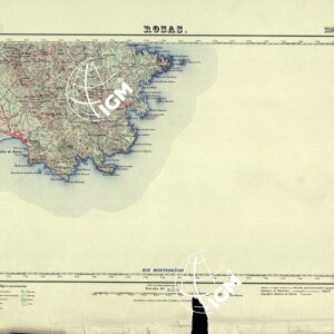 MAPA TOPOGRAFICO DE ESPANA - Rosas - Foglio 259