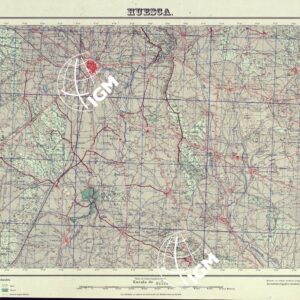 MAPA TOPOGRAFICO DE ESPANA - Huesca - Foglio 286