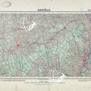 MAPA TOPOGRAFICO DE ESPANA - Duenas - Foglio 311