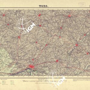 MAPA TOPOGRAFICO DE ESPANA - Toro - Foglio 370