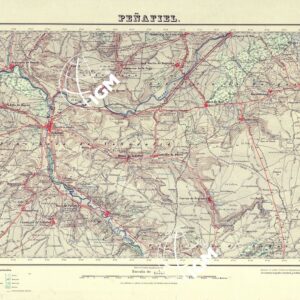 MAPA TOPOGRAFICO DE ESPANA - Penafiel - Foglio 374
