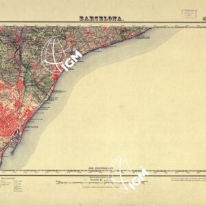 MAPA TOPOGRAFICO DE ESPANA - Barcelona - Foglio 421