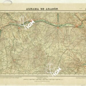 MAPA TOPOGRAFICO DE ESPANA - Alhama de Aragon - Foglio 436