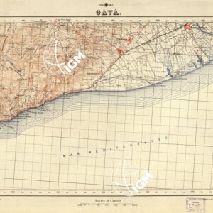 MAPA TOPOGRAFICO DE ESPANA - Gava - Foglio 448