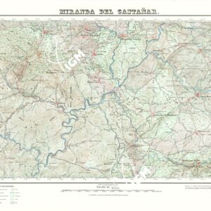 MAPA TOPOGRAFICO DE ESPANA - Miranda del Castanar - Foglio 552