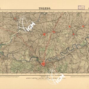 MAPA TOPOGRAFICO DE ESPANA - Toledo - Foglio 629