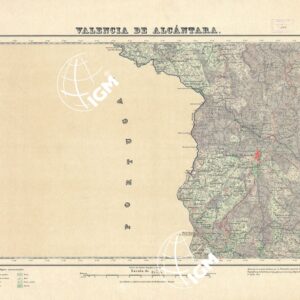 MAPA TOPOGRAFICO DE ESPANA - Valencia de Alcantara - Foglio 701