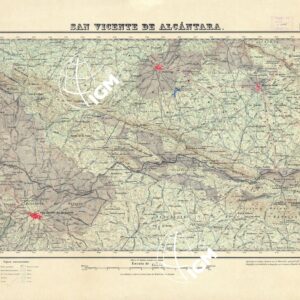 MAPA TOPOGRAFICO DE ESPANA - San Vincente de Alcantara - Foglio 702