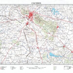 MAPA TOPOGRAFICO DE ESPANA - Caceres - Foglio 704