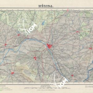 MAPA TOPOGRAFICO DE ESPANA - Merida - Foglio 777