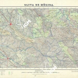 MAPA TOPOGRAFICO DE ESPANA - Oliva de Merida  - Foglio 804