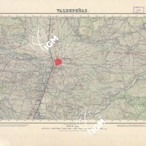 MAPA TOPOGRAFICO DE ESPANA - Valdepenas - 812