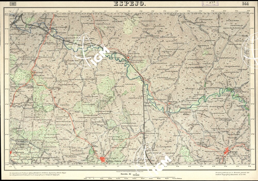 MAPA TOPOGRAFICO DE ESPANA - Espejo - Foglio 944